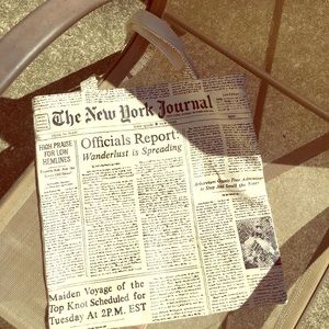 ~SOLD~ Kate Spade Make Headlines Canvas Bag